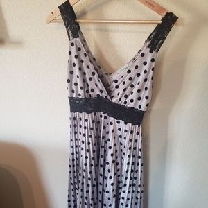 polka-dot cocktail dress